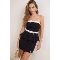 WOVCOR Women's Strapless Bow Detail Woven Bustier | Size: 4