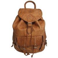 Berber Leather Women's 'The Larache' Large Leather Rucksack in Tan