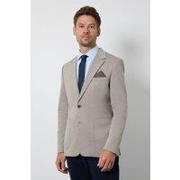 Burton Men's Neutral Birdseye Patch Pocket Slim Fit Blazer | Size: 42R