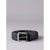 Lakeland Leather Men's 'Howbeck' Leather Braided Belt in Black | Size: XS