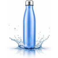 Dyzi 500ml Stainless Steel Water Bottle Leak Proof BPA Free Blue