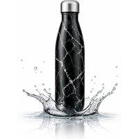 Dyzi 500ml Stainless Steel Water Bottle Leak Proof Black Marble