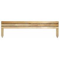 Rowlinsons 6" Ledbury Border Edging (Pack of 2) - L120 x H35 cm in Brown