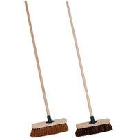 Charles Bentley 11" Bassine & Coco Brooms Set of 2 in Natural