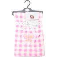 AQUARIUS Pink Soft & Fluffy Adjustable Baby Car Seat Travel Wrap
