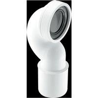 McAlpine WC-CONQP 4"/110mm 90 Space Saving Bend Adjustable Length Rigid WC in White