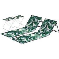 Harbour Housewares 4 Piece Folding Beach Furniture Set - Banana Leaf