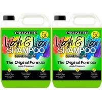 ProKleen Wash & Wax Car pH Neutral Shampoo with Carnauba Wax - Apple - 2 x 5L in Clear
