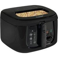 Crystals 2.5L Deep Fat Fryer Electric Non-Stick Pan Basket Handle Window in Black