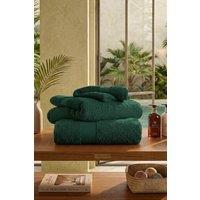 Dyzi Supersoft Absorbent Egyptian Cotton Bathroom Towels 550GSM in Bottle Green | Size: Bath Sheet