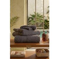 Dyzi Supersoft Absorbent Egyptian Cotton Bathroom Towels 550GSM in Charcoal