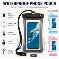 BluCore Water Proof Phone Pouch with Lanyard in Light Tan
