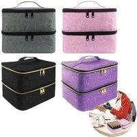 NESTLUNE Pink Nail Polish Carrying Case Bag Holder Storage Bag