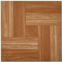 Kelvenix &pound;MD040144 - 10Pcs Self-adhesive PVC Flooring Tiles Set in Brown | Size: 10000mm x 520mm