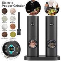 SPETLEK 2x Electric Salt & Pepper Grinder Auto Mill Shaker in Black | Size: 0.6m2
