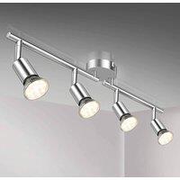 NESTLUNE 4 Way Ceiling Spotlight Adjustable Kitchen Bar Spot Light in Silver