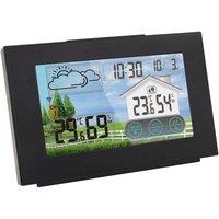 NESTLUNE Digital LED Indoor & Outdoor Wireless Weather Station Clock in Black | Size: 100 cm x 15 cm