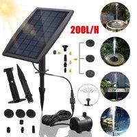 FLAVORA Solar Submersible Water Pump Fountain Kit for Garden Pond Pool Panel in Black | Size: 100 cm x 100 cm