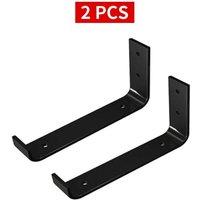 EONLION 2Pcs Rustic Scaffold Board Shelf Brackets in Black | Size: 1000mm x 400mm