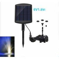 EONLION Bath Fountain Solar Powered Water Pump in Black | Size: 100 cm