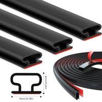 EONLION 19 Feet Rubber Weather Stripping Door Seal in Black | Size: 1000mm 2000mm