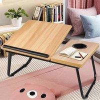 Kelvenix Folding Laptop Table walnut | Size: 0.6m2