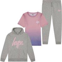 Hype Girl's 3 Piece Set - Hoodie, Top & Tracksuit | Size: 9-10 Years