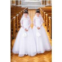 Lilly + Bo Girl's Cynthia in Ivory White - Flower Girl or Communion Dress | Size: 11-12 Years