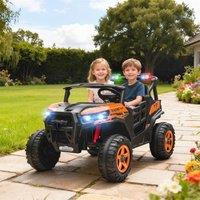 AIYAPLAY 24V Electric Ride on Car, 2-Seater Kids Electric Truck in Orange