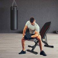 EONLION Adjustable Sit Up Weight Bench Foldable in Black | Size: 0-3 m