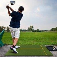 Kelvenix Hitting Mat Standard Real Feel Golf Practice Mat in Green | Size: 0-12 m