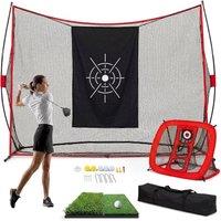 VOGREX Golf Net 10x7FT Practice Net Driving Real Golfer Hitting with Chipping in Red | Size: 0-12 m