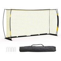 VOGREX Soccer Goal 12x6 ft for Backyard, Portable & Collapsible in Yellow | Size: 0-12 m