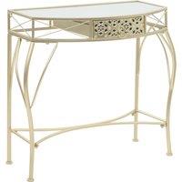 Berkfield Home Side Table French Style Metal 82x39x76 cm Gold | Size: 82 x 39 x 76 cm