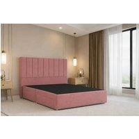 Nexus Mattresses Ltd Kyoto Plush Divan Bed Base No Drawers - 54 Headboard in Pink | Size: Small Single