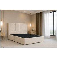 Nexus Mattresses Ltd Kyoto Teddy Divan Bed Base No Drawers - 54 Headboard in Cream | Size: Super King