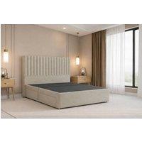 Nexus Mattresses Ltd Amalfi Plush Divan Bed Base No Drawers - 54 Headboard in Cream | Size: Small Single