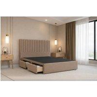 Nexus Mattresses Ltd Amalfi Plush Divan Bed Base 2 Drawers Foot-End - 54 Headboard in Bronze | Size: Super King