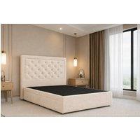 Nexus Mattresses Ltd Tuscany Teddy Divan Bed Base No Drawers - 54 Headboard in Cream | Size: King