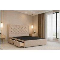 Nexus Mattresses Ltd Tuscany Plush Divan Bed Base 4 Drawers - 54 Headboard in Stone | Size: King