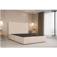 Nexus Mattresses Ltd Verona Teddy Divan Bed Base No Drawers - 12 Footboard & 54 Headboard in Cream | Size: Double