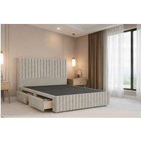 Nexus Mattresses Ltd Verona Plush Divan Bed Base 4 Drawers - 12 Footboard & 54 Headboard in Cream | Size: King