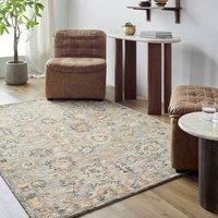 Livabliss Arnold-Hand Tufted Grey Beige Pink Wool Traditional Boho Living Rug | Size: 185 cm x 275 cm