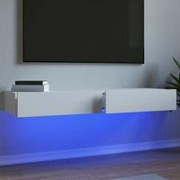 Berkfield Home TV Cabinets with LED Lights 2 pcs White 60x35x15.5 cm