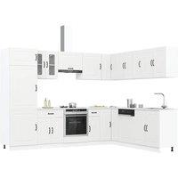 Berkfield Home 14 Piece Kitchen Cabinet Set Kalmar White Engineered Wood
