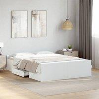 Berkfield Home Bed Frame with Drawers without Mattress White 120x200 cm | Size: Small Double