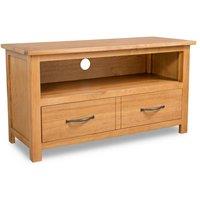 Berkfield Home TV Cabinet 90x35x48 cm Solid Oak Wood in Brown | Size: 90 x 35 x 48 cm