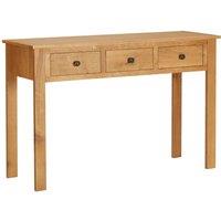 Berkfield Home Dressing Table 110x40x75 cm Solid Oak Wood in Brown | Size: 110 x 40 x 75 cm
