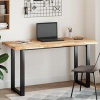 Berkfield Home Table Top Rectangular 140x60x4 cm Solid Wood Acacia in Brown | Size: 140 x 60 x 4 cm