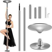 Armadadeals Professional Spinning Dancing Pole, Dance Pole for Home Fitness in Silver